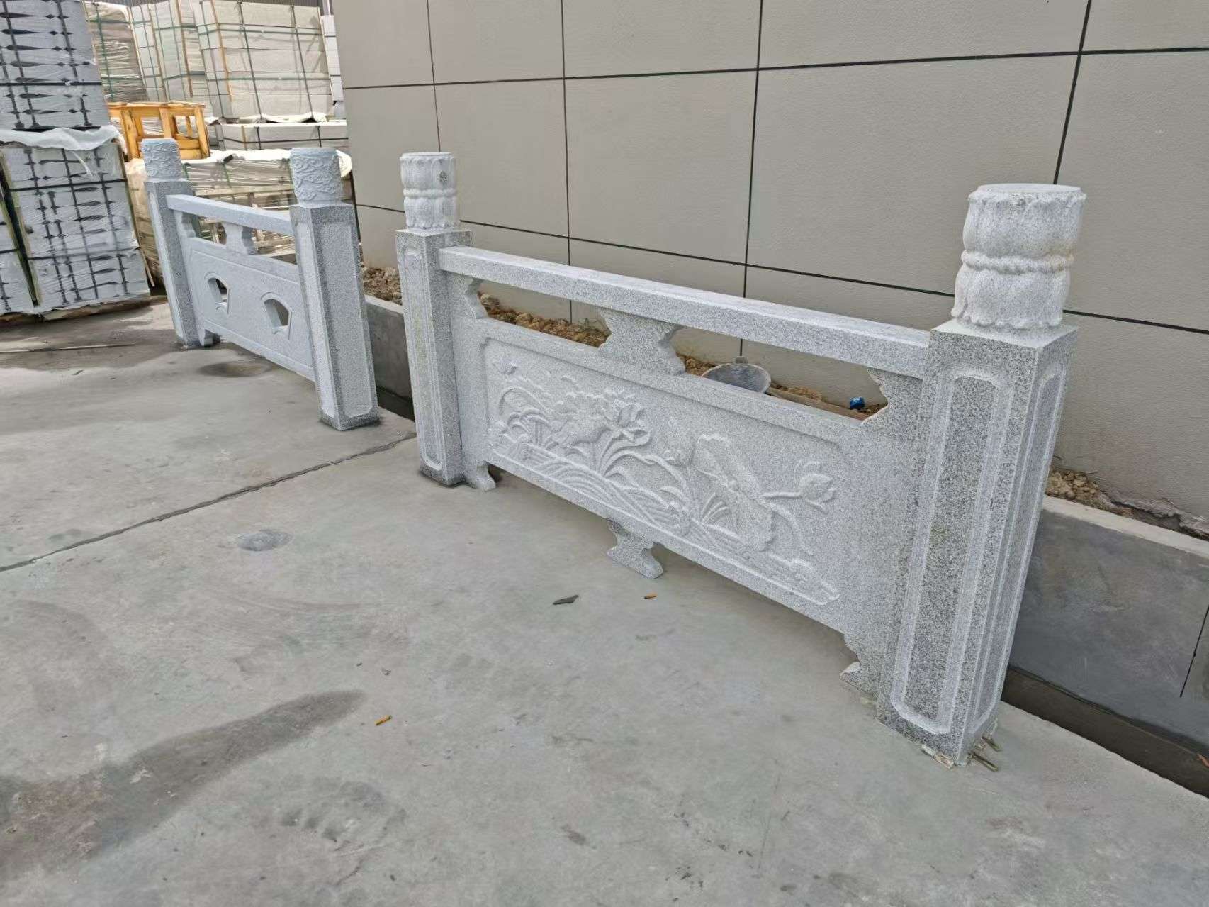 四川芝麻白河道栏杆 石材栏杆